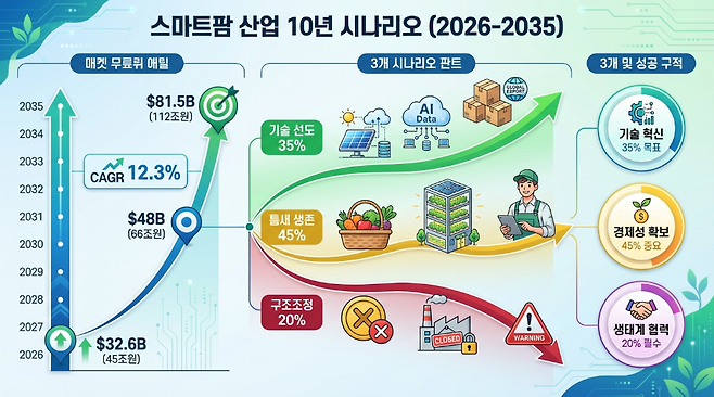 전문가들이 바라보는 스마트팜 시장의 10년 시나리오. (사진=생성형 AI)