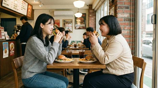 같은 양을 먹어도 기초대사량에 따라 체중 증감에 차이가 난다 | 출처: Gemini 생성
