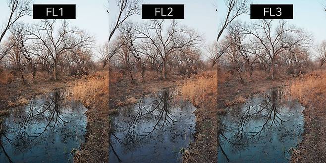 A7M5에 추가된 FL2, FL3 효과. FL1과 비교하면 색표현과 대비에서 차이를 보인다 / 출처=IT동아