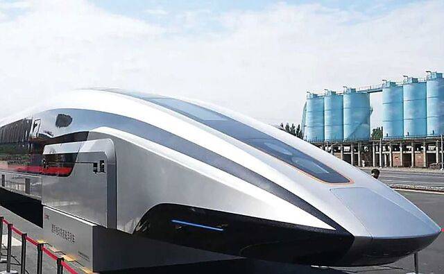 중국중차고분유한공사(CRRC)가 공개한 최대 시속 600㎞의 초전도 자기부상열차. CRRC 제공