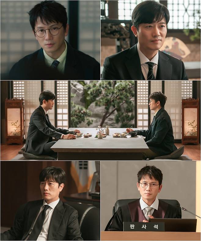 ‘판사 이한영’ 지성-박희순, 팽팽한 심리전 본격화! 치열한 수싸움 예고