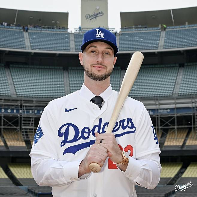 ▲ 카일 터커는 LA 다저스에서 23번을 달고 뛴다. ⓒLA 다저스 SNS