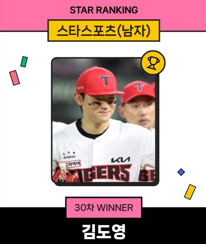 스타랭킹 스타스포츠 남자 30차 1위 김도영. /사진=스타뉴스