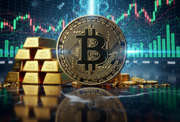 주식과 금, 성격이 정반대인 위험자산과 안전자산이 동반 급등하는 가운데, 이도 저도 아닌 비트코인은 찬밥 신세를 면치 못하고 있다. /이미지 생성=gemini