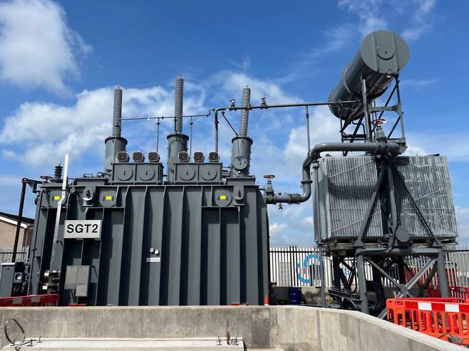 효성중공업이 2023년 스코틀랜드에 공급한 초고압변압기.(사진=효성중공업)