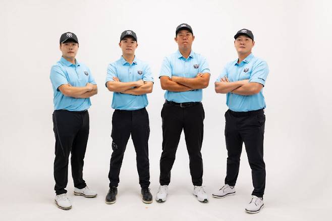 왼쪽부터 김민규, 송영한, 안병훈, 대니 리.(사진=LIV 골프 제공)