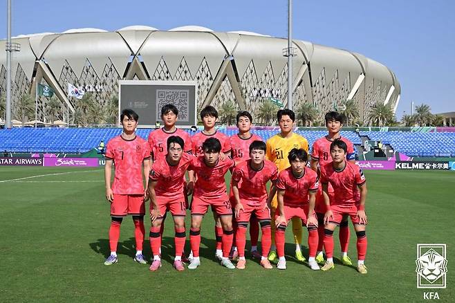 AFC U23 아시안컵에 참가 중인 한국 U23 축구대표팀 (대한축구협회 제공)