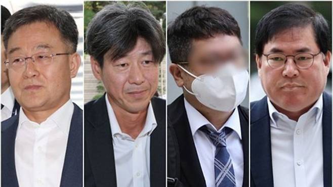 화천대유자산관리 대주주인 김만배씨(왼쪽부터), 남욱 변호사, 정영학 회계사, 유동규 전 성남도시개발공사 본부장.ⓒ연합뉴스