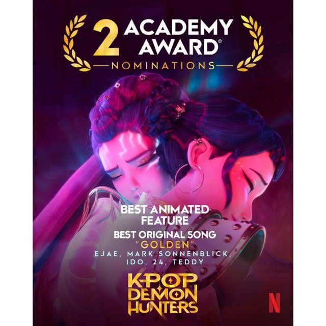 넷플릭스 오리지널 애니메이션 '케이팝 데몬 헌터스'의 OST '골든(Golden)'이 글로벌 인기 속 오스카상 수상에 도전한다. 넷플릭스 제공