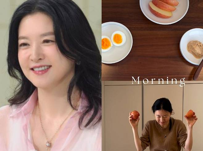 배우 이영애(54)가 자신만의 아침 식단을 공개했다/사진=이영애 인스타그램 캡처, 뉴스1