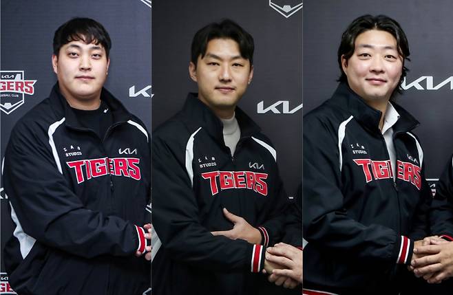 왼쪽부터 조상우, 홍건희, 김범수.