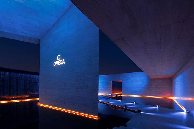 출시 행사가 열린 중국 충칭의 이팡 아트 뮤지엄. 사진 오메가