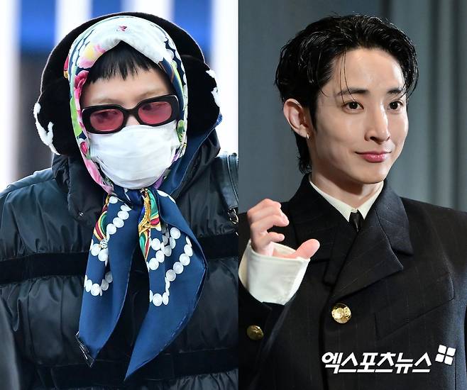 가수 지드래곤(GD, 권지용)과 배우 이수혁. 엑스포츠뉴스 DB.