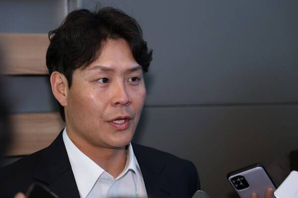 박세혁이 인터뷰하는 장면(사진=삼성)