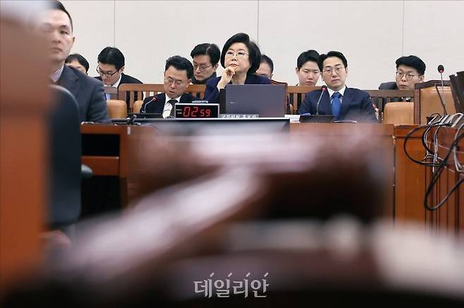 23일 서울 여의도 국회 재정경제기획위원회의 인사청문회에서 이혜훈 기획예산처 장관 후보자 청문회가 열리고 있다. ⓒ데일리안 홍금표 기자