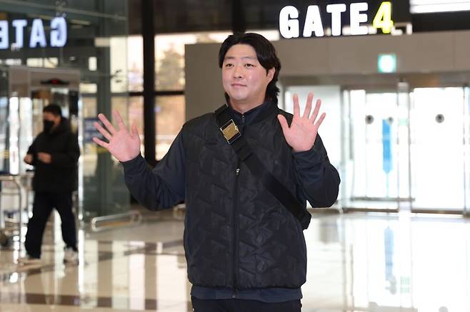 김포공항에서 만난 김범수.KIA 타이거즈 제공