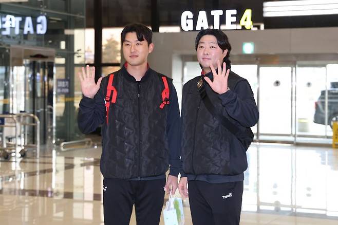 김포공항에서 만난 김범수.KIA 타이거즈 제공