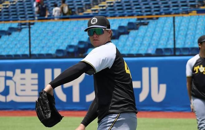 지난 시즌 NPB 한신에서 뛴 닉 넬슨. 개인 SNS 캡처