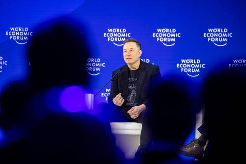 일론 머스크 테슬라 CEO가 세계경제포럼에 참석해 발언하고 있다. [World Economic Forum]