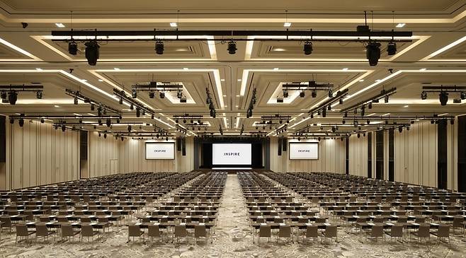 인스파이어 리조트가 보유한 국내 최대 규모 호텔 볼룸. [인스파이어 리조트]