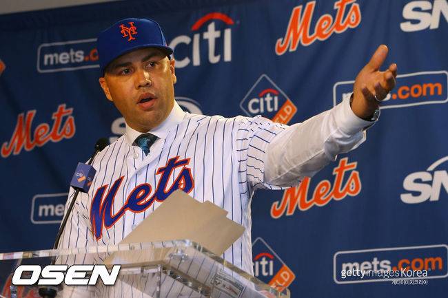 [사진] 2019년 11월 뉴욕 메츠 감독이 선임된 카를로스 벨트란은 사인 훔치기 여파로 두 달 뒤 사임했다. ⓒGettyimages(무단전재 및 재배포 금지)