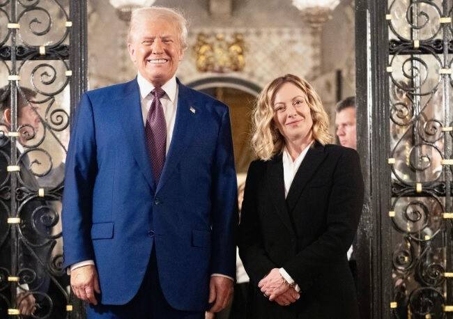 도널드 트럼프 미국 대통령(왼쪽)과 조르자 멜로니 이탈리아 총리.&nbsp;SNS&nbsp;캡처