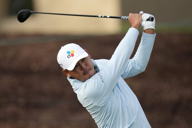 김시우가 24일(한국 시간) 아메리칸 익스프레스 2라운드 3번 홀에서 티샷을 하고 있다. AP연합뉴스