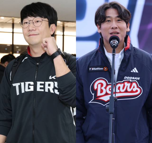▲양현종과 박찬호 ⓒKIA 타이거즈, 두산 베어스