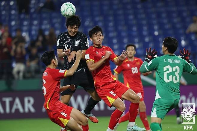 한국-베트남 경기 모습. /사진=대한축구협회 제공