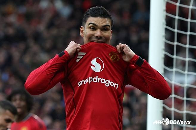 경기 중 아쉬워하는 카세미루. /AFPBBNews=뉴스1