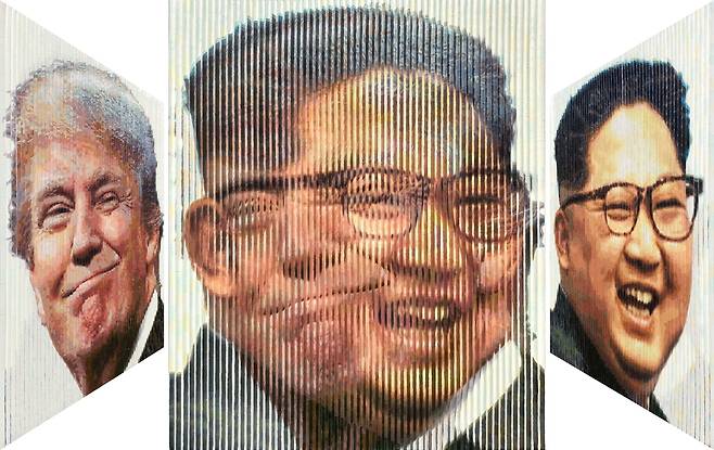 이영하 작 '영원한 평화를 위하여 - 도널드 트럼프 & 김정은' [칼리파 갤러리 제공. 재판매 및 DB 금지]