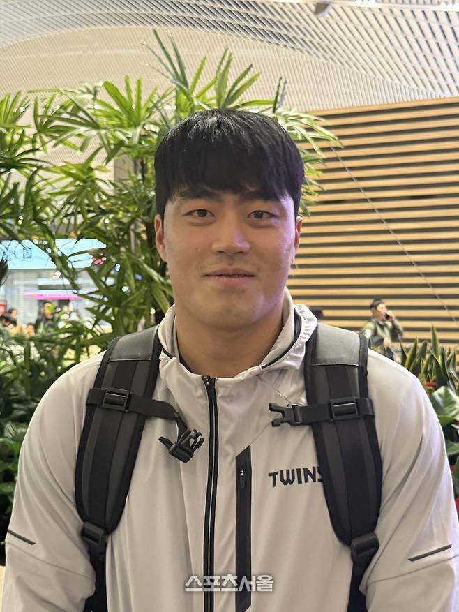 천성호가 인터뷰에 임하고 있다. 인천공항 | 박연준 기자 duswns0628@sportsseoul.com