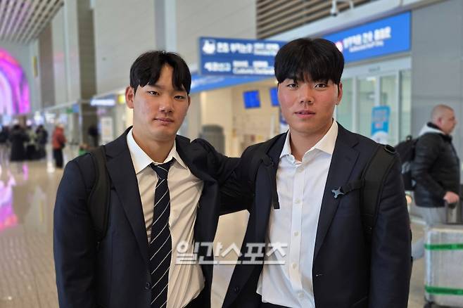23일 삼성 스프링캠프가 열리는 괌으로 떠난 심재훈-함수호. IS 포토