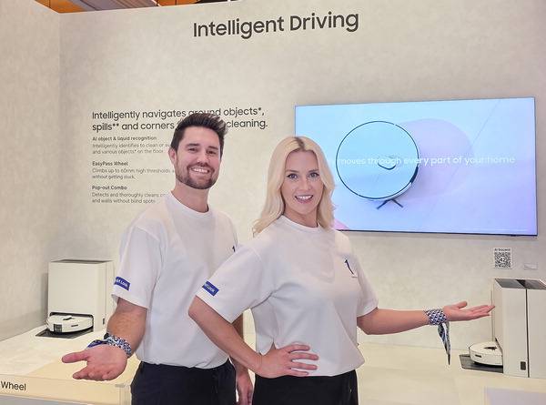 삼성전자가 CES 2026에서 전시한 ‘비스포크 AI 스팀’ 로봇청소기.  각사 제공 연합뉴스