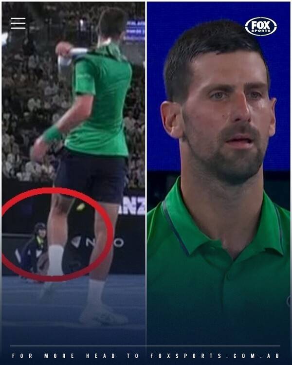 맙소사·진정해 이 자식아 조코비치...또또 분노 폭발+짜증→볼 걸 맞힐 뻔 실격 처분까지 받을 수 있었어