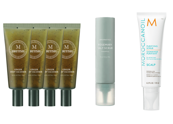 ①브리티시엠 진저 딥 클렌저&nbsp;②아로마티카 로즈마리 솔트 스크럽&nbsp;③모로칸오일 스칼프 퓨리파잉 스크럽