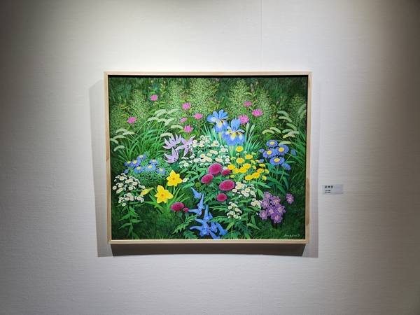 2월 12일까지 경남문화예술회관 제1·2전시실 전관에서 <2026 경남원로작가 특별기획전-끝없는 열정과 여정>이 열린다. 윤복희 작 '나의 정원'. /류민기 기자