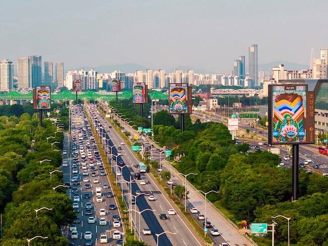 로드블럭 여의 12, 국가유산청 협업 미디어아트. 사진제공=올이즈웰