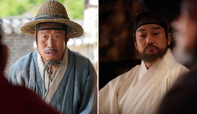 (왼쪽부터) 촌장 엄흥도(유해진), 왕(유지태) / 출처. 네이버영화