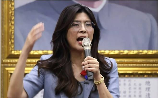 정리원 대만 국민당 주석의 모습. 다음달 국공포럼이 열릴 것이라는 보도가 나오면서 정 주석과 시진핑 중국 국가주석의 만남이 성사될 지 관심이 집중되고 있다.[AP]
