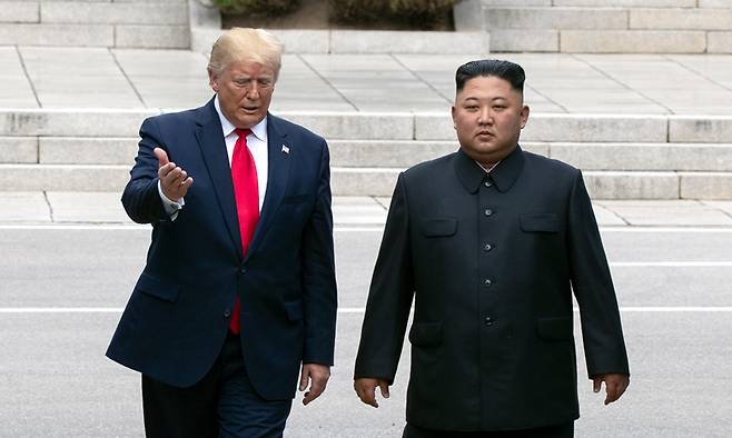 도널드 트럼프 미국 대통령(왼쪽),&nbsp;북한 김정은 국무위원장. 연합뉴스