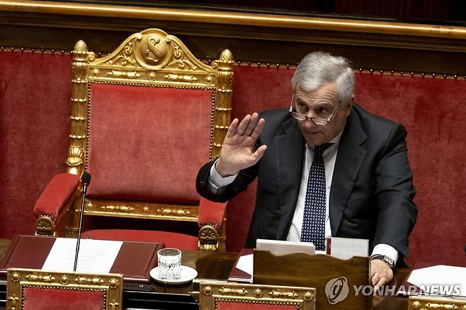 안토니오 타야니 이탈리아 부총리 겸 외무장관 [EPA 연합뉴스 자료사진. 재배포 및 DB 금지]