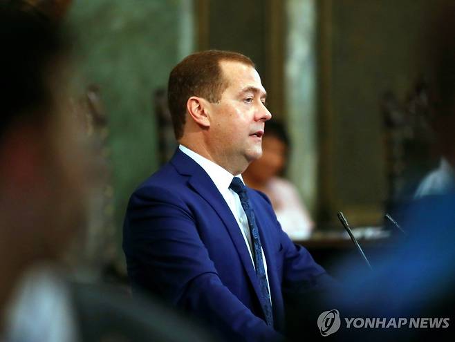 드미트리 메드베데프 러시아 국가안보회의 부의장 [EPA 연합뉴스 자료사진. 재판매 및 DB 금지]