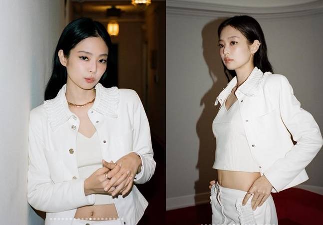 꾸준한 운동으로 몸매 라인을 관리해온 제니는 크롭톱을 즐겨 입는다. 사진=제니 SNS