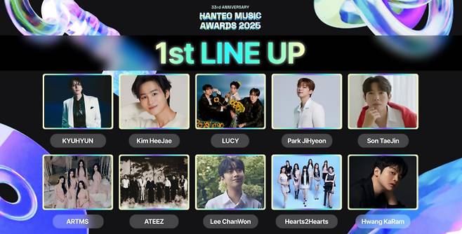 손태진→이찬원 '한터뮤직어워즈 2025' 1차 라인업, 한터글로벌