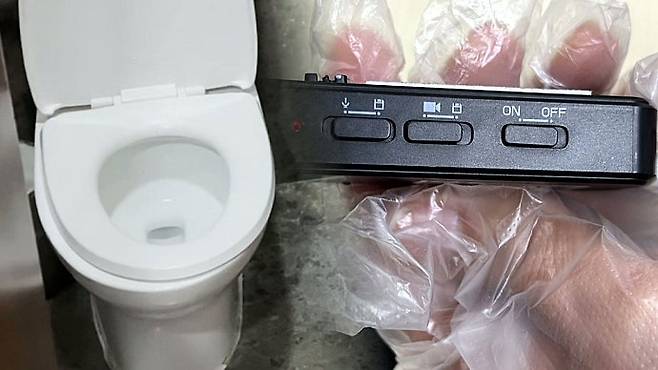 경기도 용인시 한 어린이집 화장실에서 불법 카메라가 발견됐다. 카메라는 어린이집 이사장이 설치한 것으로, 이사장은 "호기심에 설치해봤다"고 밝혔다. /사진=JTBC '사건반장'