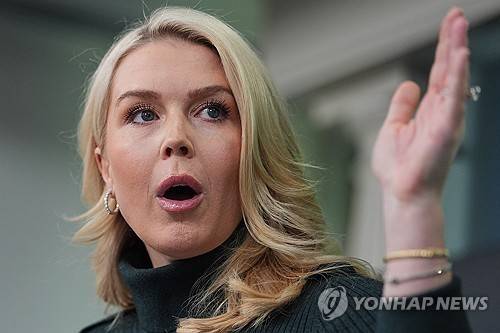 캐롤라인 레빗 백악관 대변인 [워싱턴 AP=연합뉴스 제공]