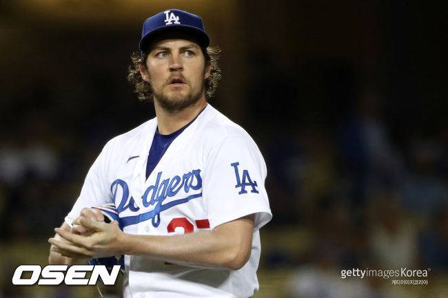 [사진] 2021년 LA 다저스 시절 트레버 바우어 ⓒGettyimages(무단전재 및 재배포 금지)