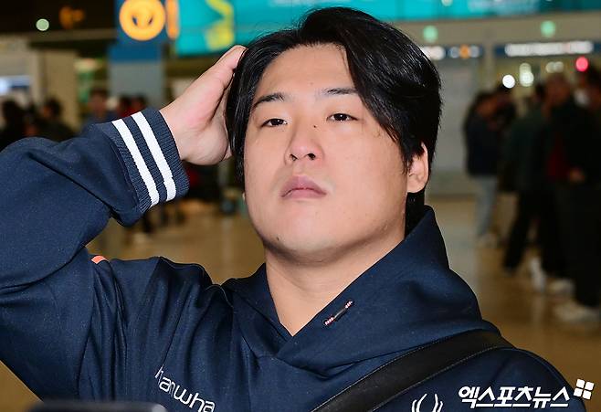 2026시즌부터 한화 이글스 유니폼을 입게 된 강백호가 지난 25일부터 호주 멜버른에서 시작된 새 소속팀 1차 스프링캠프 일정을 소화 중이다. 사진 엑스포츠뉴스 DB