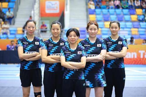 작년 탁구 아시아선수권에 출전한 한국 여자대표팀 [대한탁구협회 제공. 재판매 및 DB 금지]